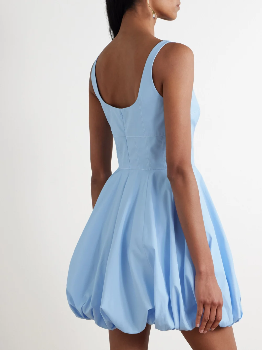 Back view of the Emilia Wickstead Annabelle Cotton-poplin Mini Dress