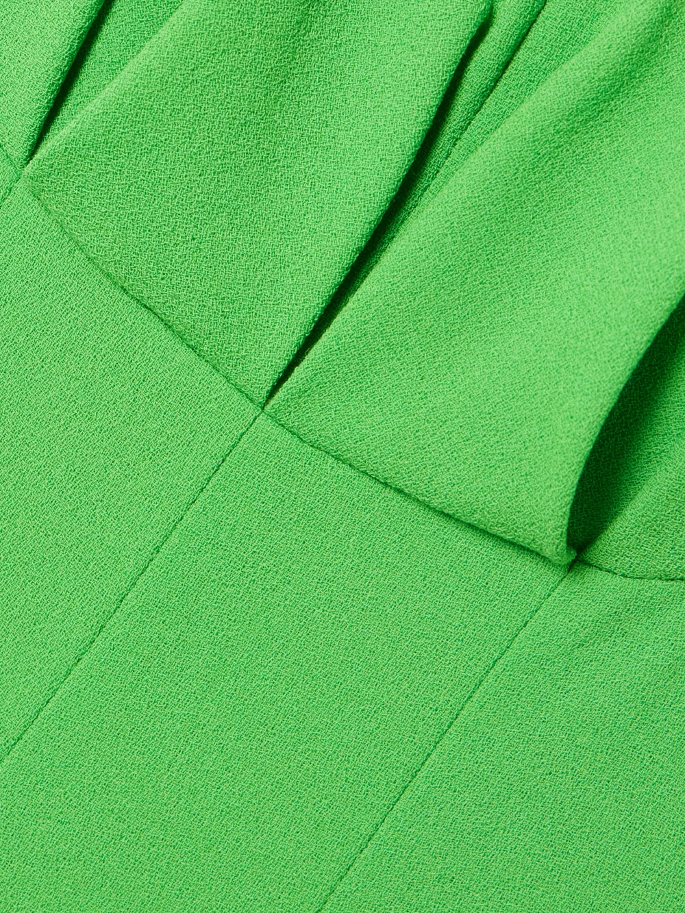 Close-up detail of the Emilia Wickstead Collins Pleated Paneled Wool-crepe Midi Dress