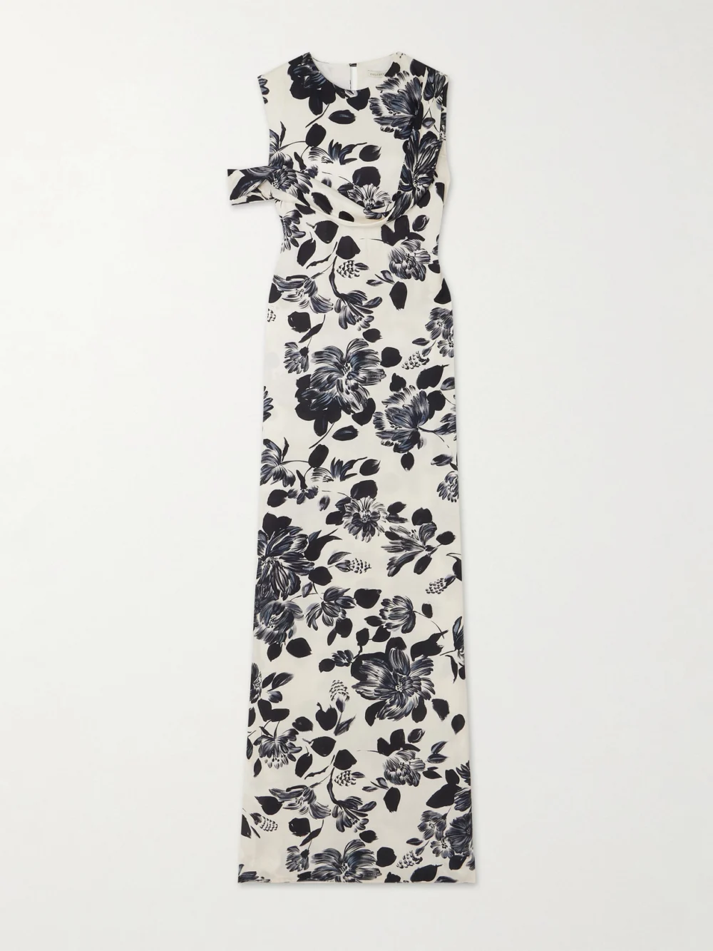 Emilia Wickstead Drifa Ruffled Floral-print Twill Maxi Dress in blue
