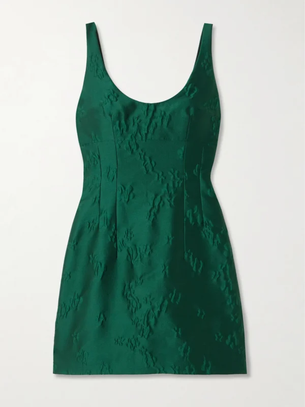 Emilia Wickstead Einna Floral Cloqué Mini Dress