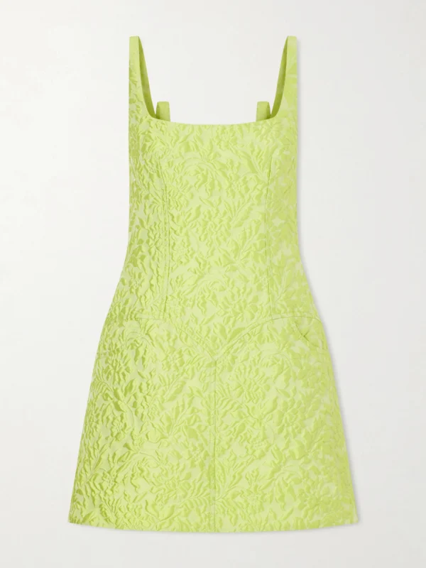 Emilia Wickstead Floral Silk-blend Jacquard Mini Dress