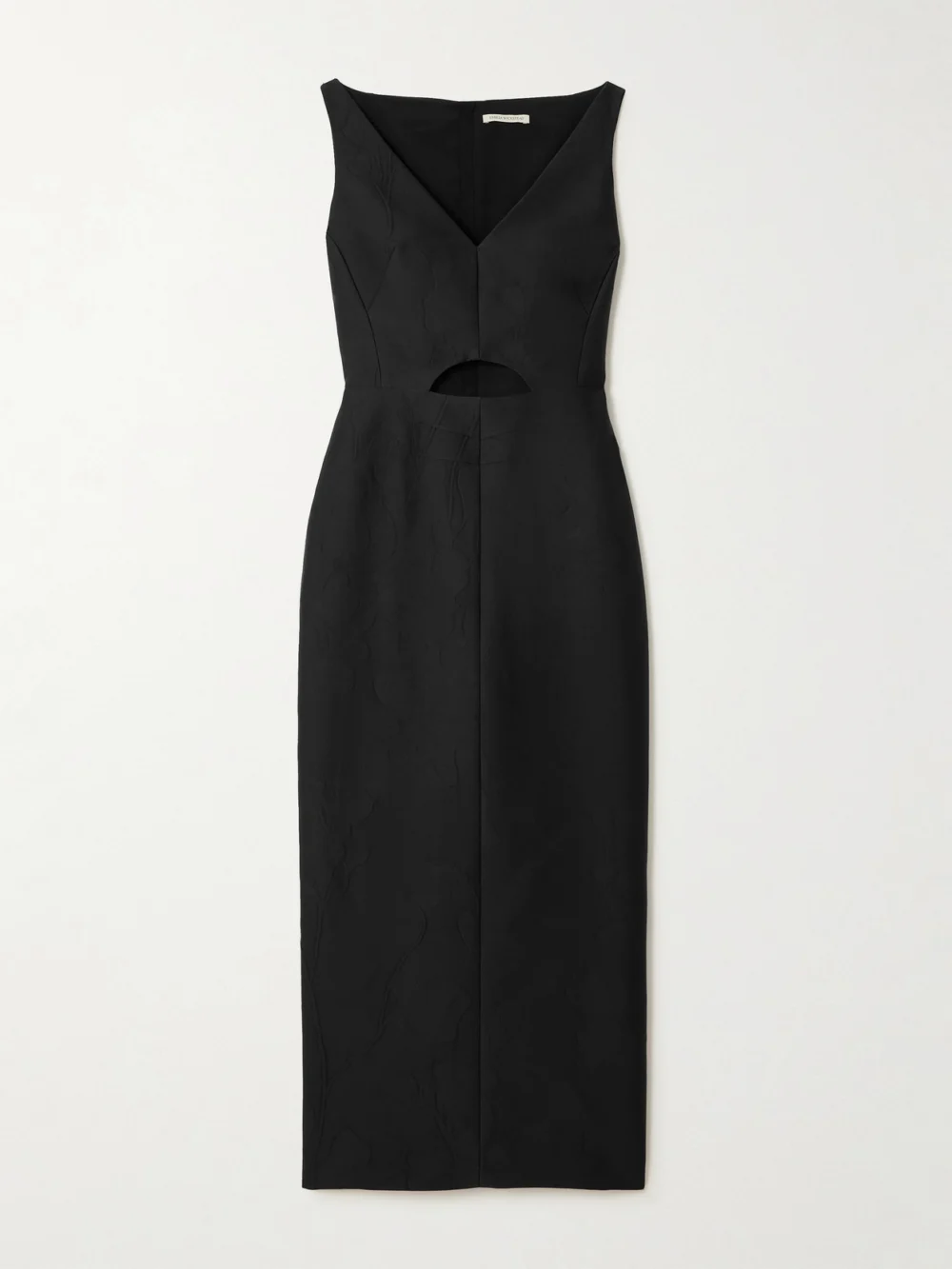 Emilia Wickstead Ilyse Cutout Cloqué Midi Dress in black