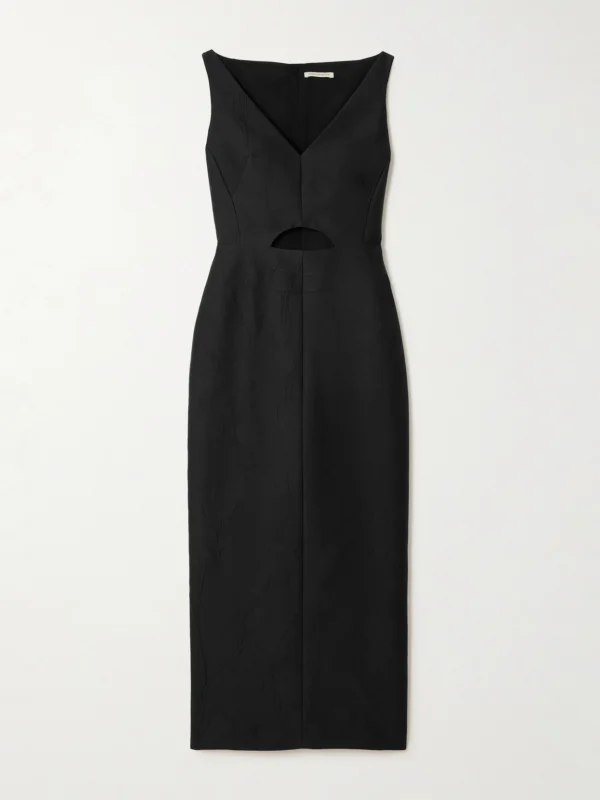 Emilia Wickstead Ilyse Cutout Cloqué Midi Dress