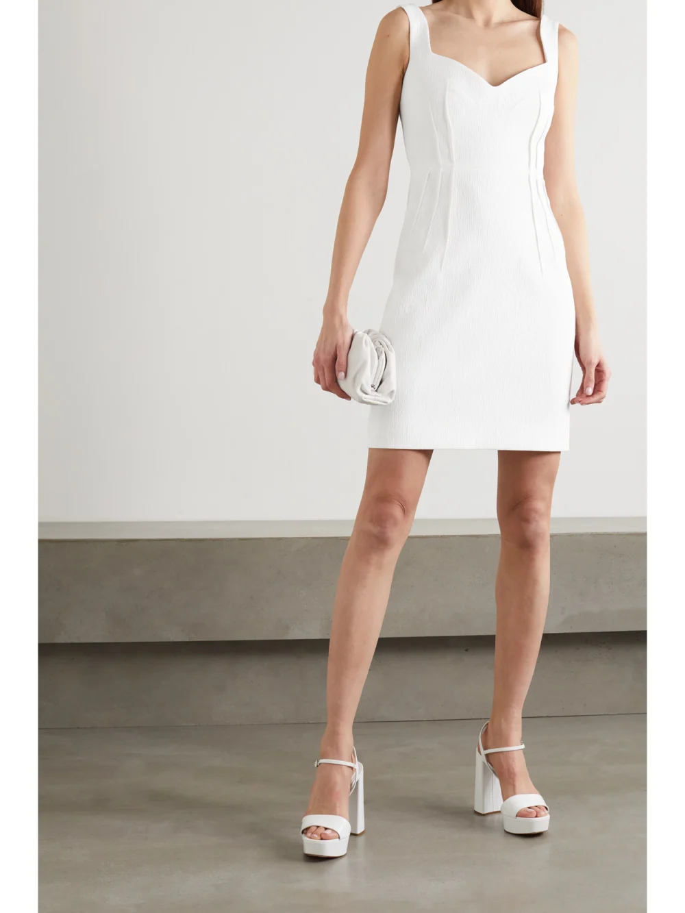 Emilia Wickstead Judita Cloqué Mini Dress, worn by a model