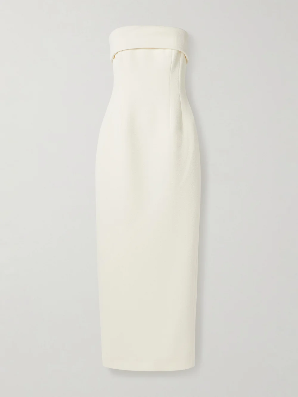 Emilia Wickstead Keeley Strapless Cloqué Maxi Dress in ivory