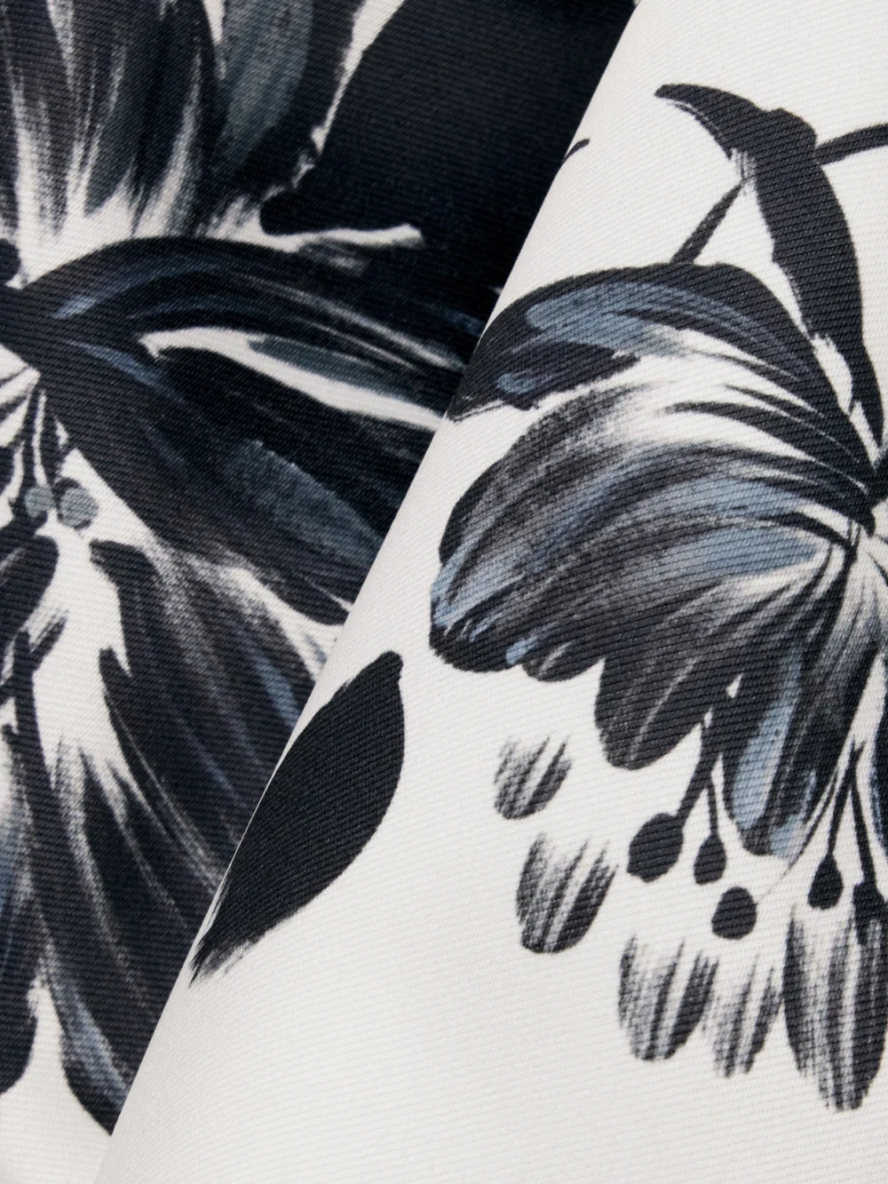 Close-up detail of the Emilia Wickstead Kora Floral-print Twill Midi Dress