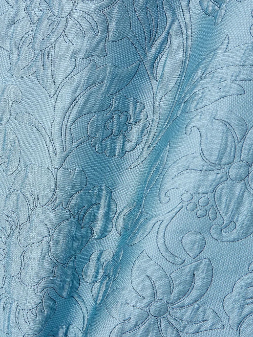 Close-up detail of the Emilia Wickstead Malcolm Open-back Cloqué Maxi Dress