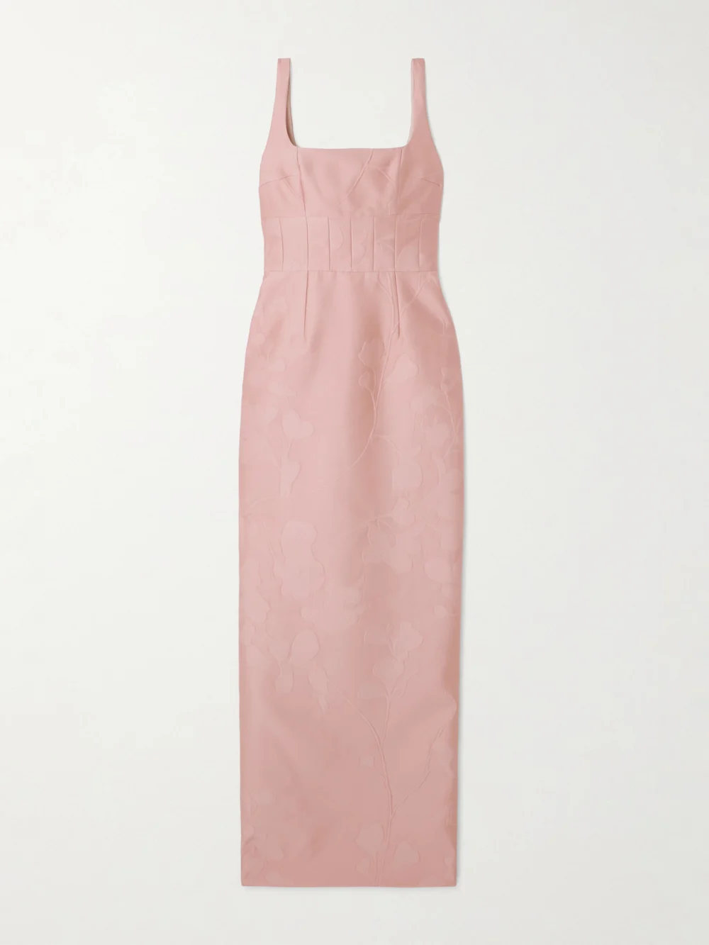 Emilia Wickstead Megara Paneled Cloqué Maxi Dress in pink