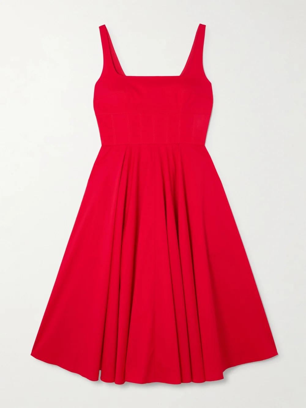 Emilia Wickstead Nikush Cotton-blend Poplin Dress in red