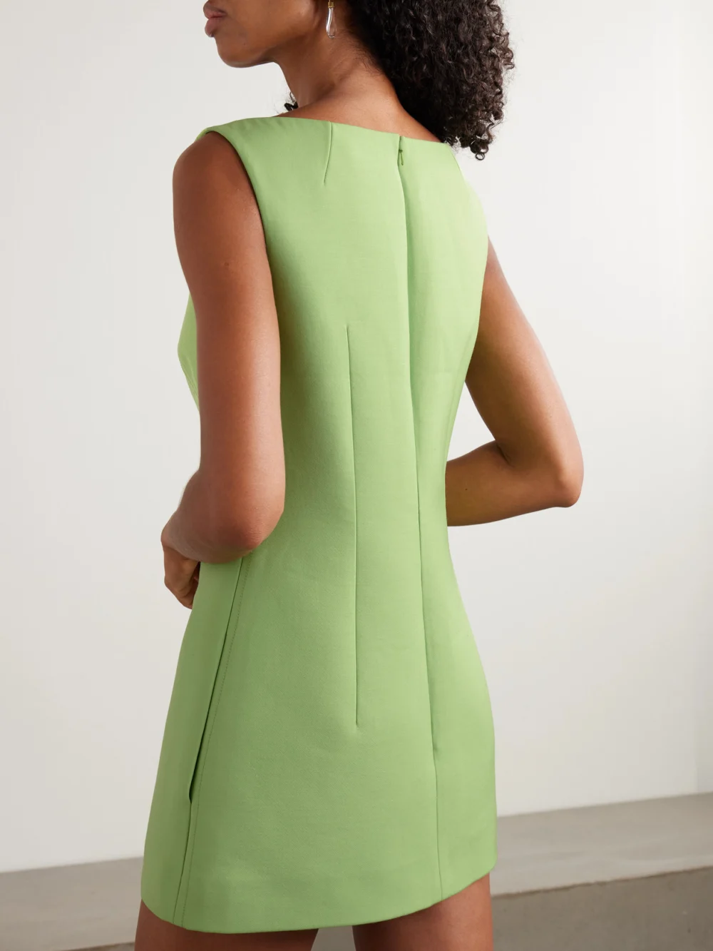 Back view of the Emilia Wickstead Rifer Wool-crepe Mini Dress