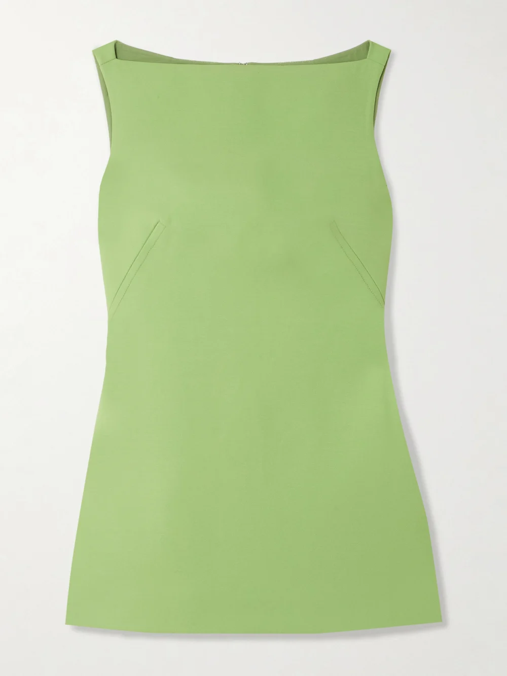 Emilia Wickstead Rifer Wool-crepe Mini Dress in light green