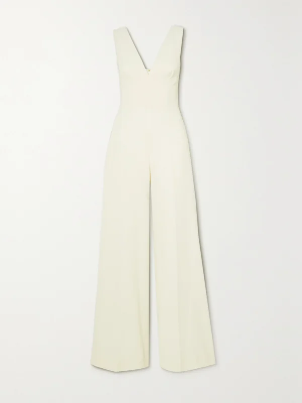 Emilia Wickstead Ross Crepe Wide-leg Jumpsuit