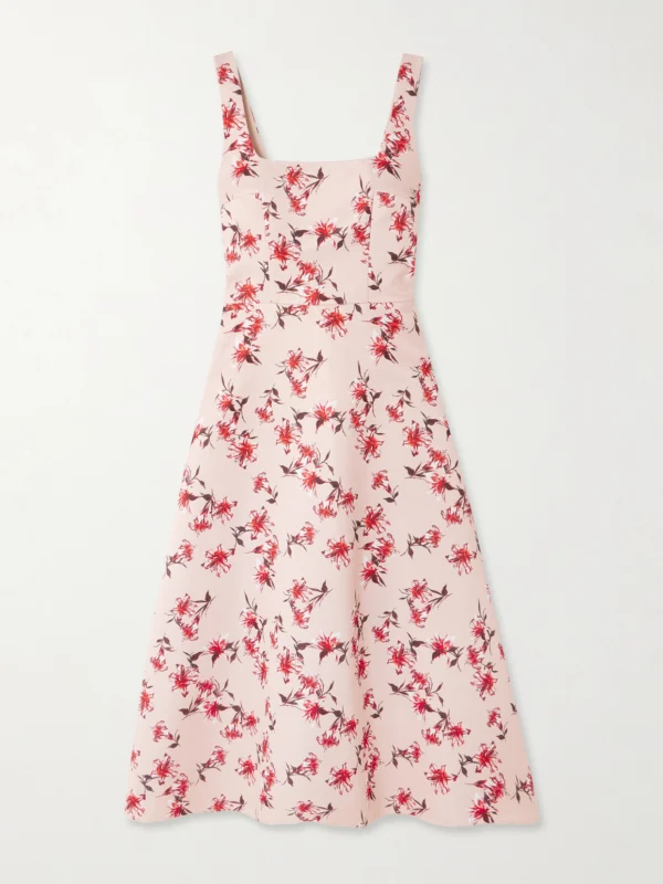 Emilia Wickstead Shiloh Floral-print Faille Midi Dress