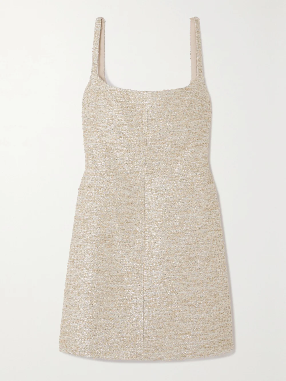 Emilia Wickstead Tibby Metallic Bouclé-tweed Mini Dress in beige
