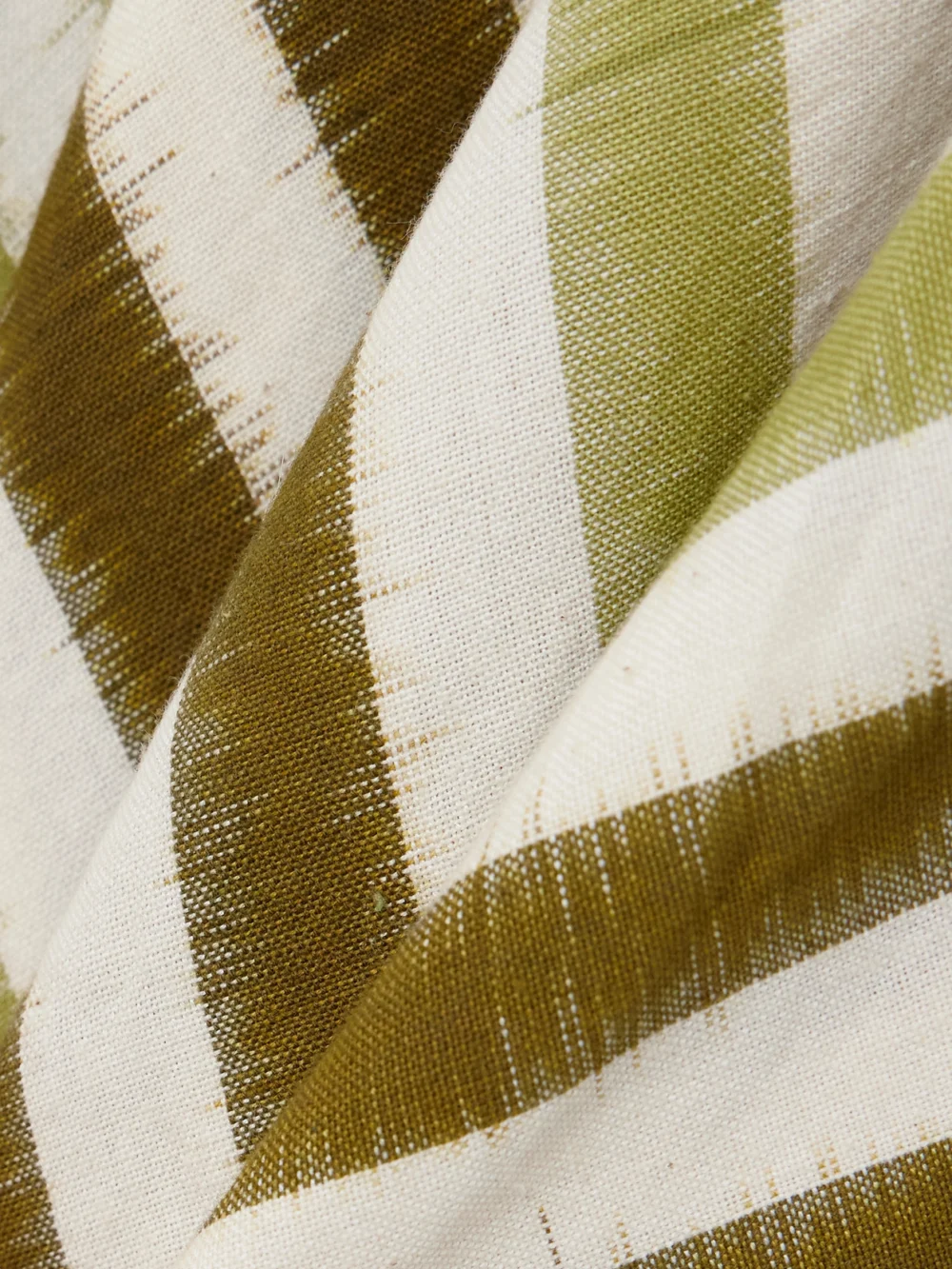 Close-up detail of the Emporio Sirenuse Adele Striped Cotton Wide-leg Pants