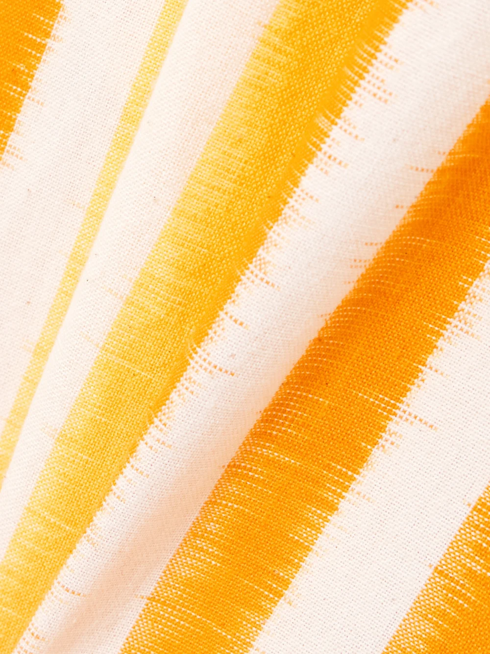 Close-up detail of the Emporio Sirenuse Azzurra Striped Cotton Maxi Dress