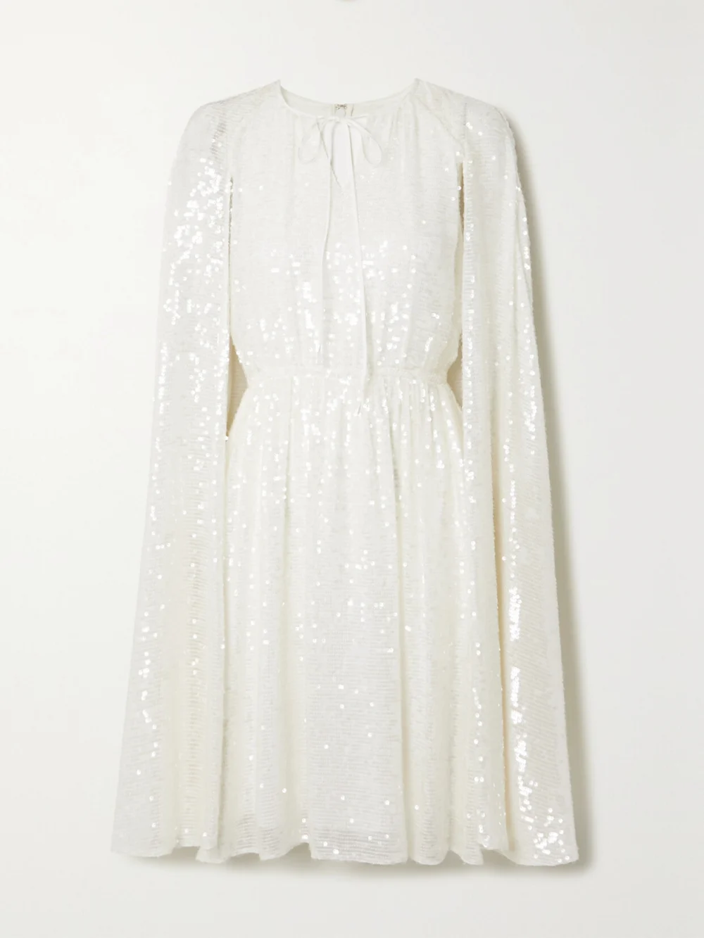 Erdem Austin Cape-effect Sequined Chiffon Midi Dress in ivory