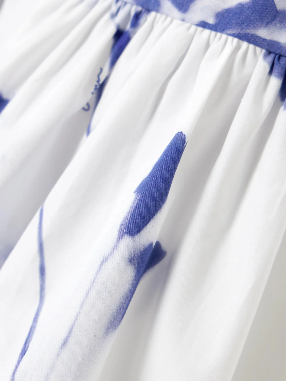 Close-up detail of the Erdem Gathered Ruffled Floral-print Cotton-poplin Midi Dress