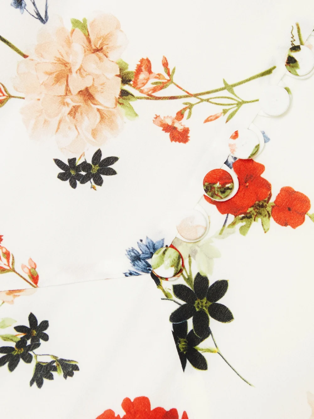 Close-up detail of the Erdem Leigh Floral-print Silk Crepe De Chine Midi Dress