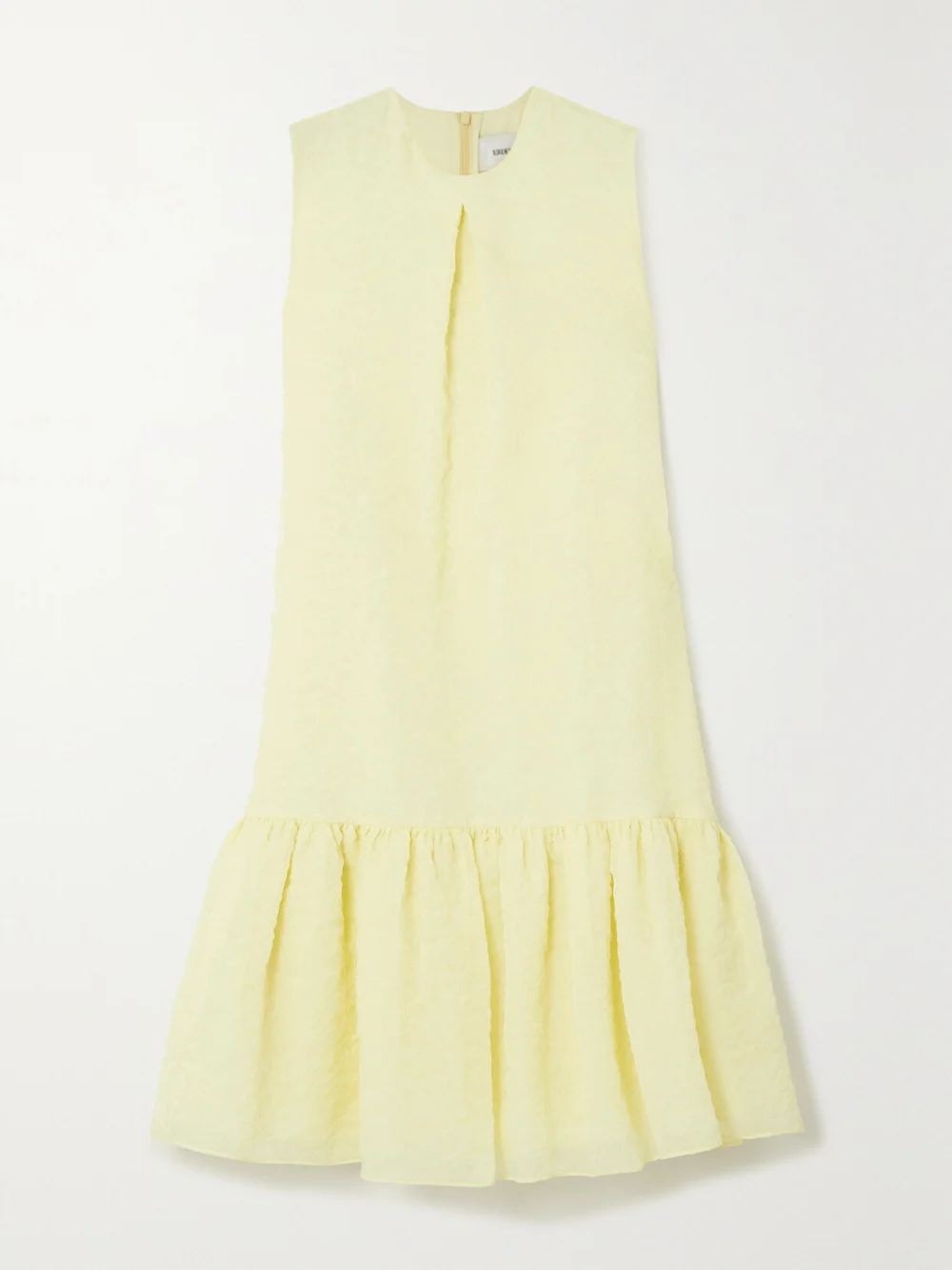 Erdem Maple Tiered Organza-cloqué Mini Dress in yellow