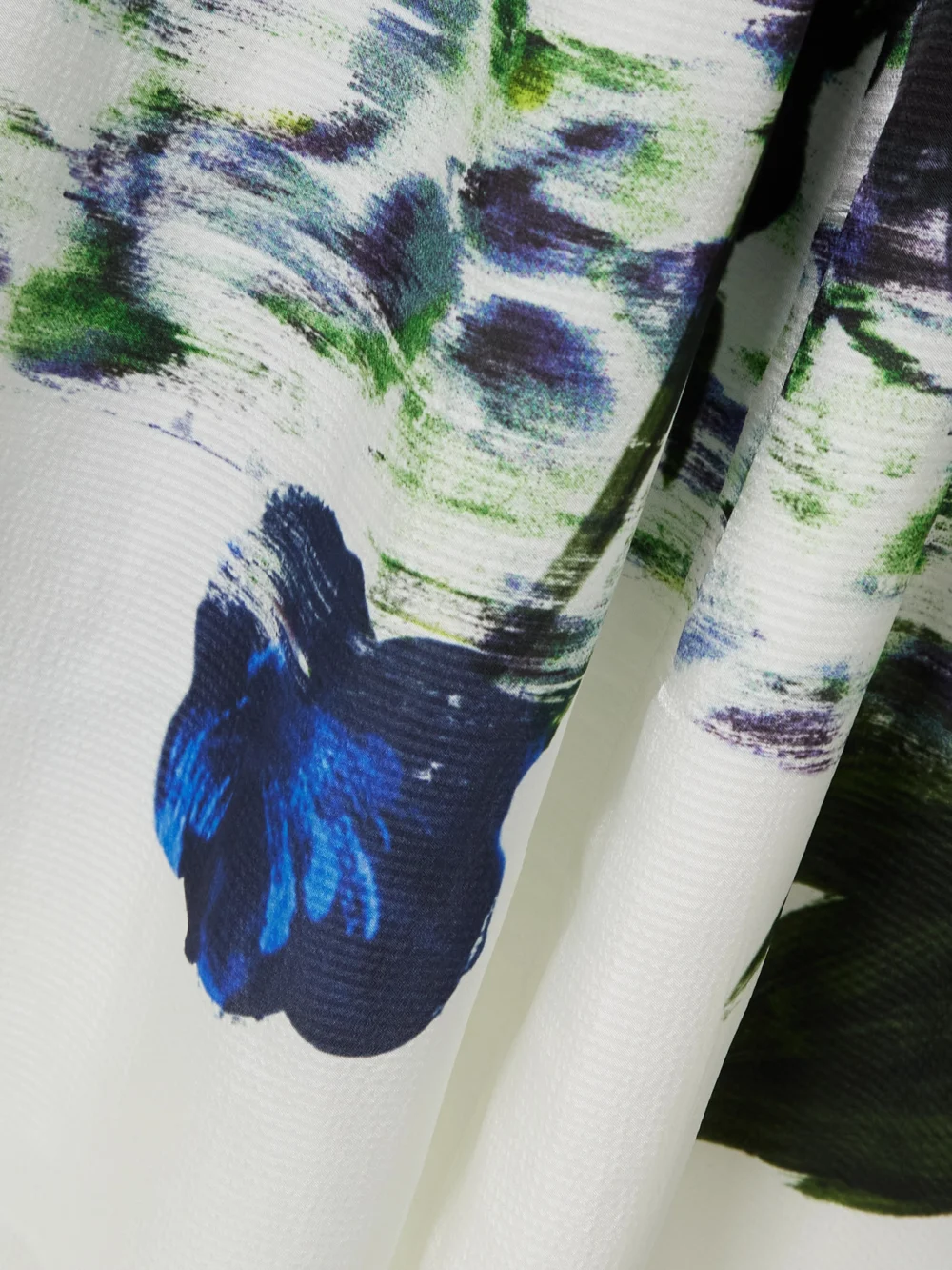 Close-up detail of the Erdem Printed Jacquard Midi Dress