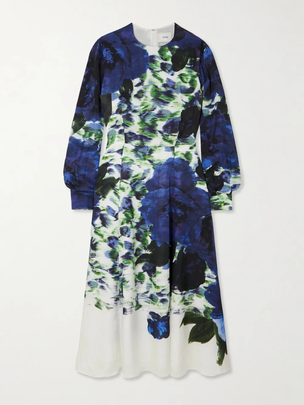 Erdem Printed Jacquard Midi Dress in blue