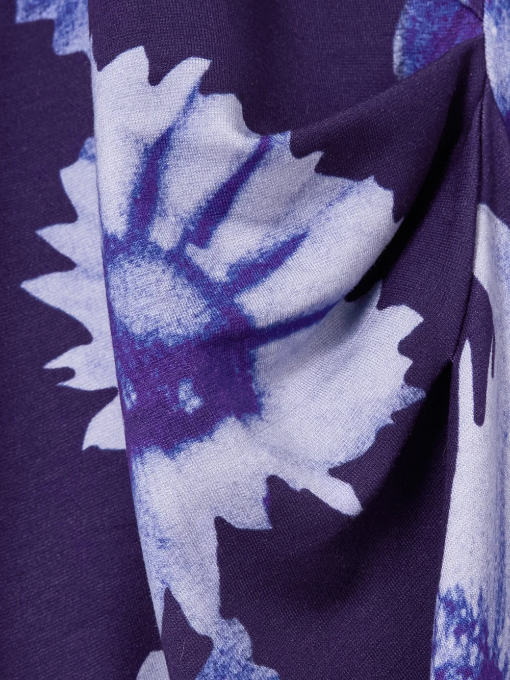 Close-up detail of the Erdem Troubridge Floral-print Gathered Stretch-jersey Midi Dress