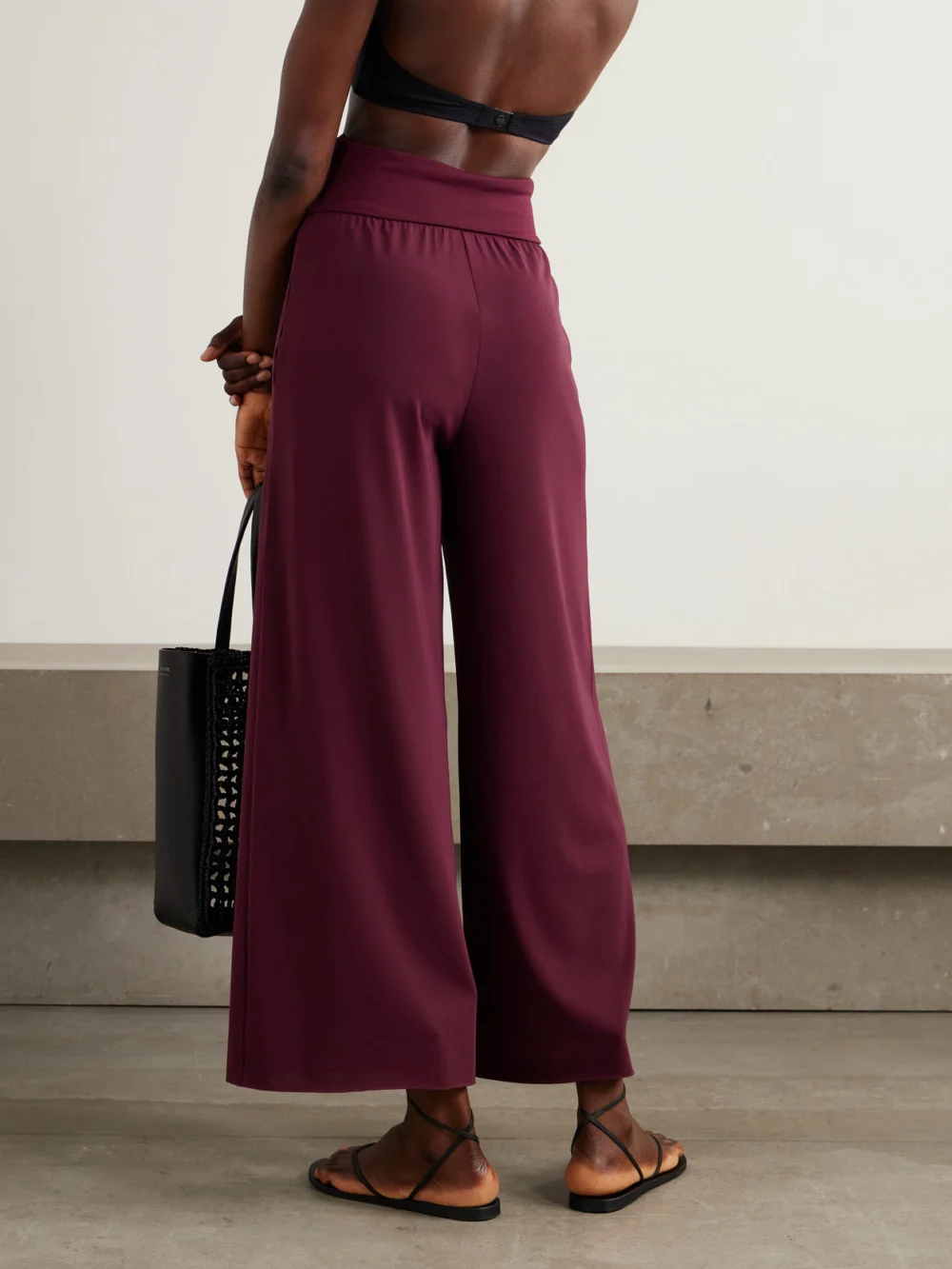 Back view of the Eres Les Essentiels Dao Convertible Stretch-jersey Jumpsuit
