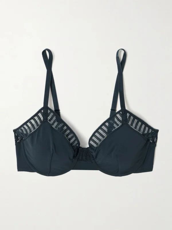 Eres Paulette Lace-trimmed Stretch-jersey Underwired Bra