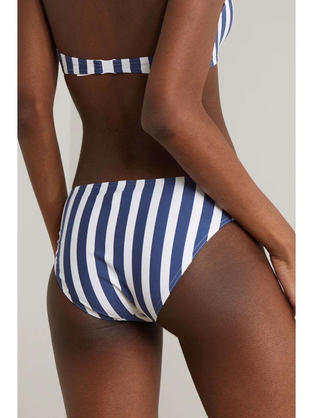 Back view of the Eres Samba Vida Eyelet-embellished Striped Bikini Briefs