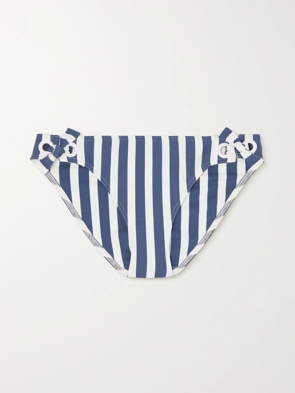 Eres Samba Vida Eyelet-embellished Striped Bikini Briefs in blue