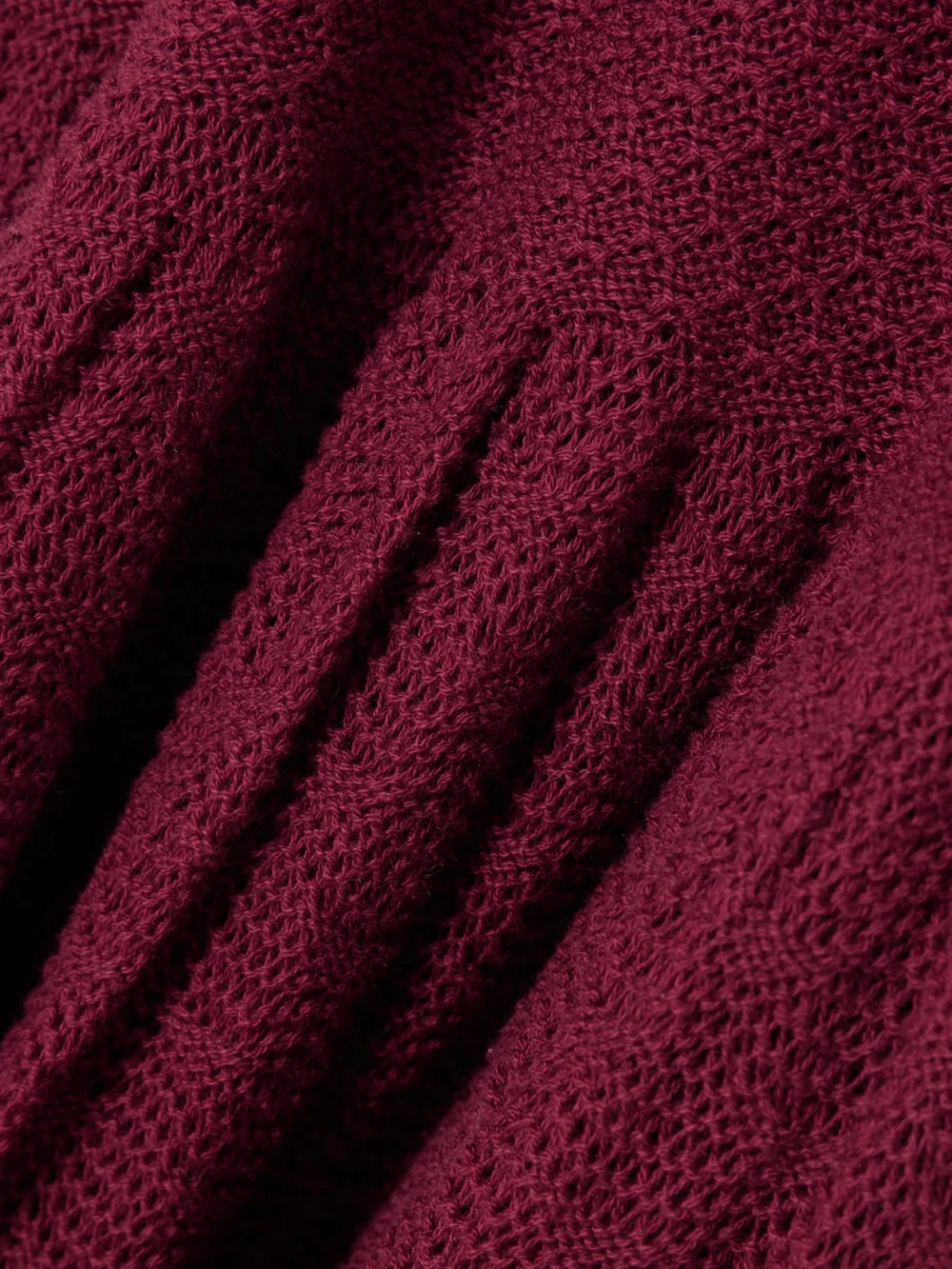 Close-up detail of the Escvdo Cayo Open-knit Cotton Maxi Dress