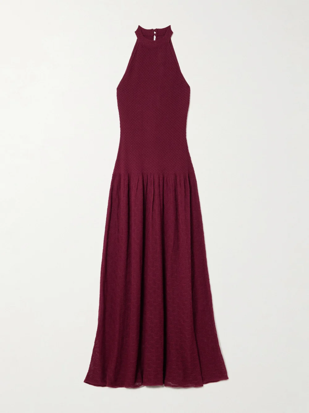 Escvdo Cayo Open-knit Cotton Maxi Dress in red