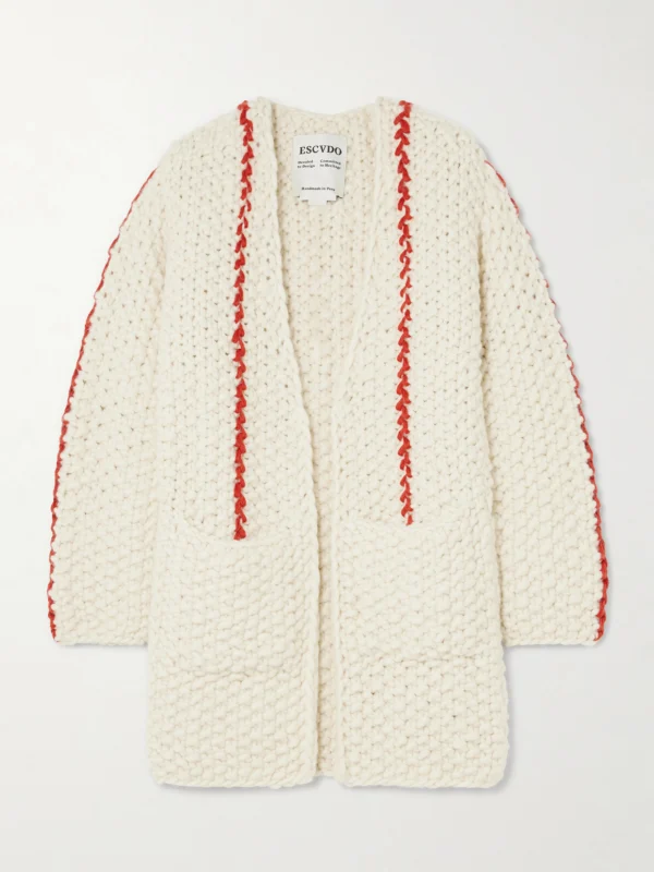 Escvdo Cocoon Merino Wool Cardigan