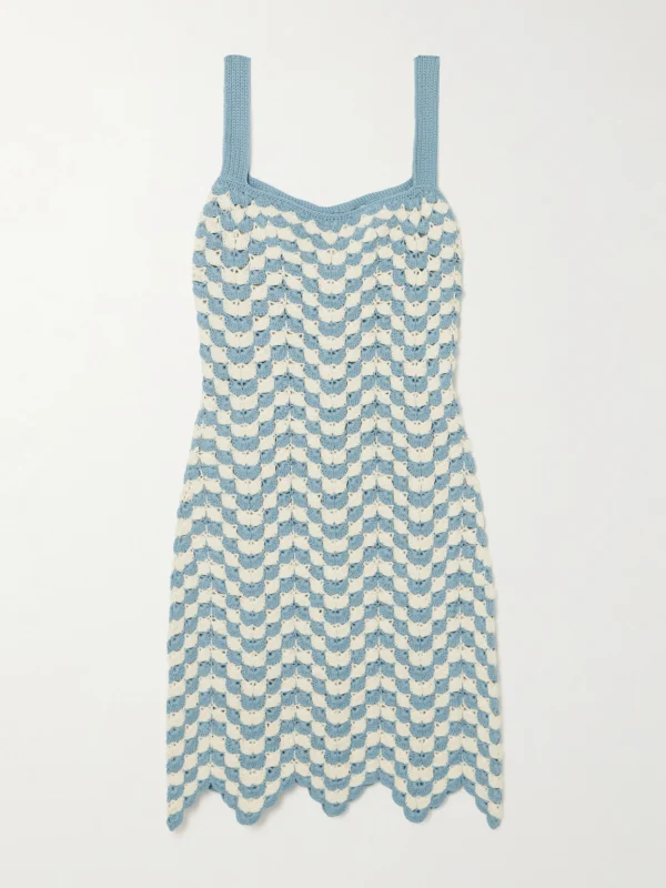 Escvdo Marea Crocheted Cotton Mini Dress