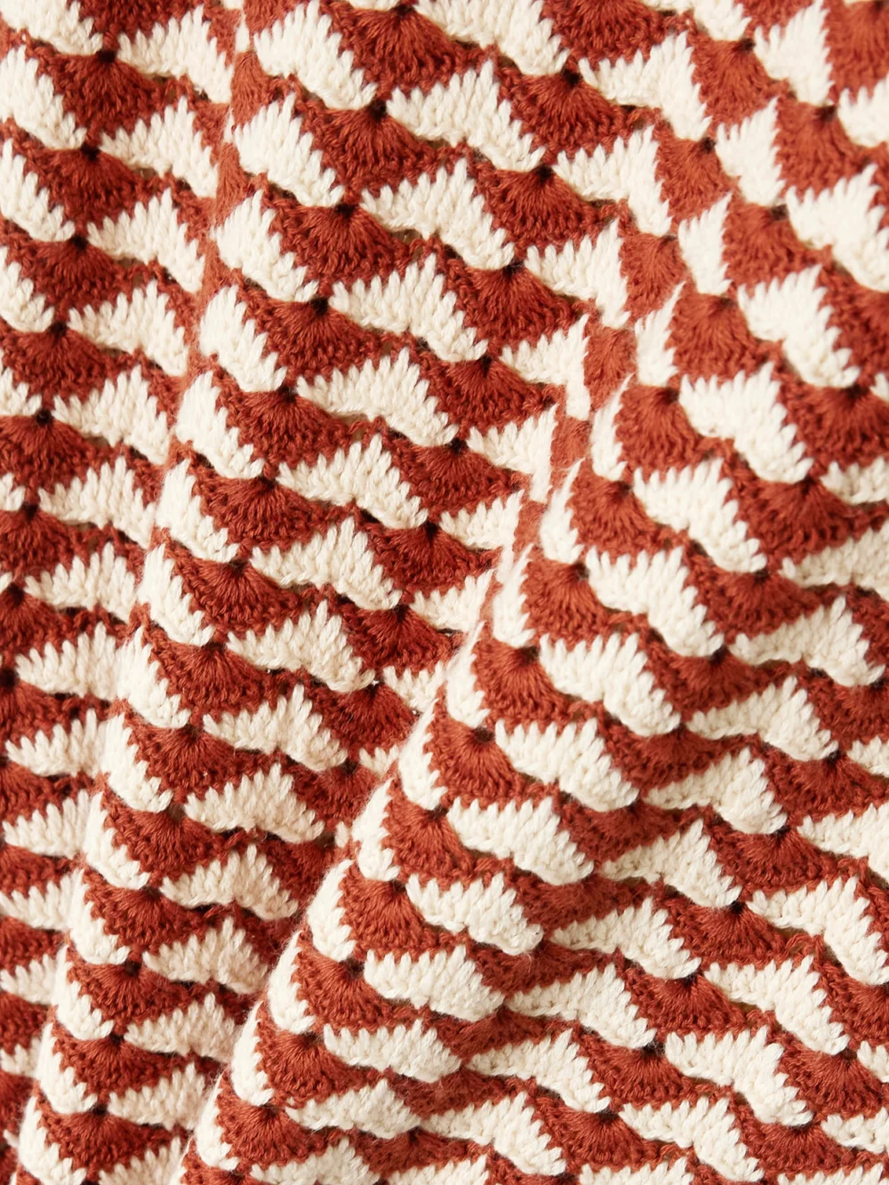 Close-up detail of the Escvdo Motupe Crocheted Cotton Midi Skirt