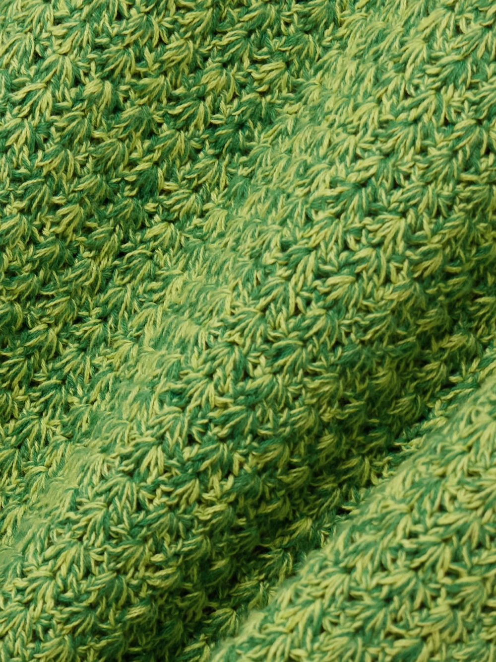 Close-up detail of the Escvdo Open-back Crocheted Cotton Midi Dress