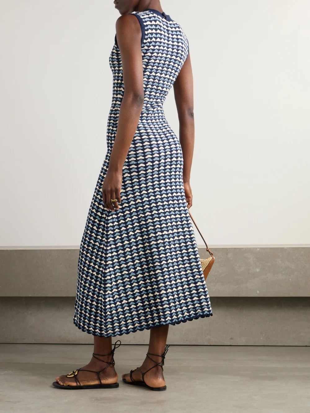 Back view of the Escvdo Pacifico Crocheted Cotton Maxi Dress