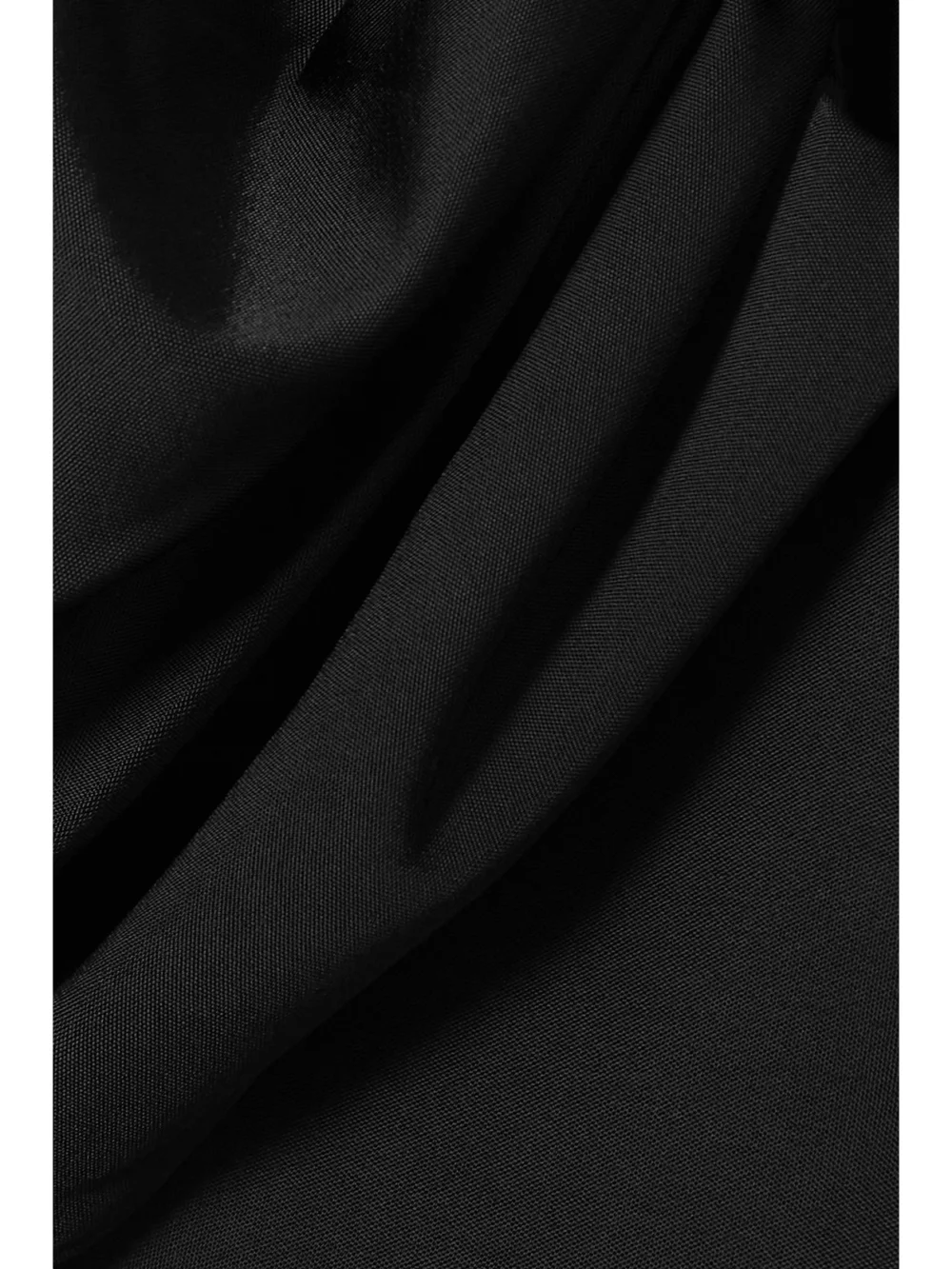 Close-up detail of the Et Ochs Cape-effect Cutout Ruched Stretch-jersey Gown