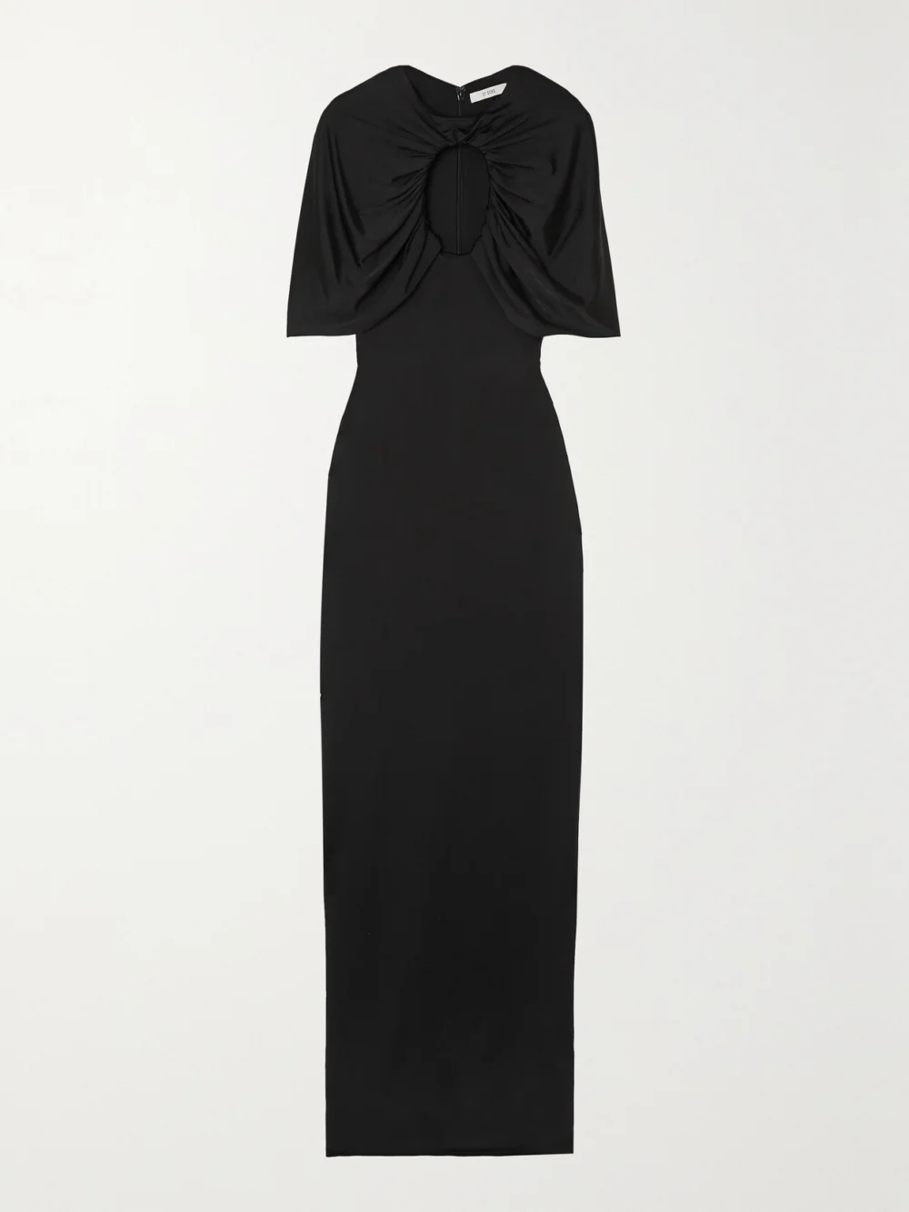 Et Ochs Cape-effect Cutout Ruched Stretch-jersey Gown in black
