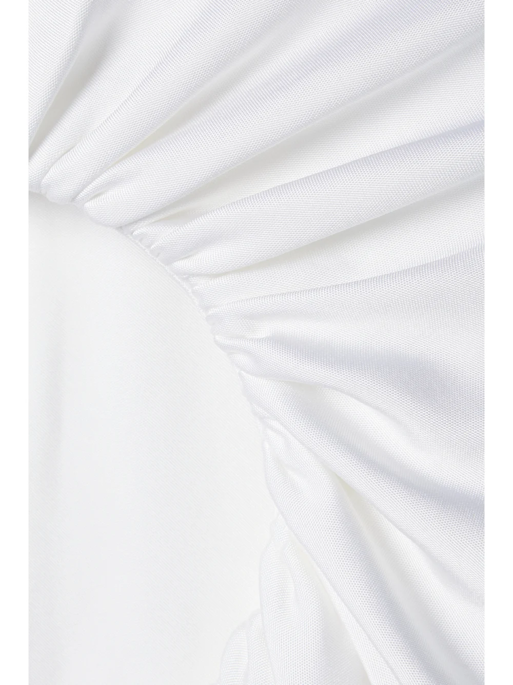 Close-up detail of the Et Ochs Cape-effect Cutout Ruched Stretch-jersey Gown