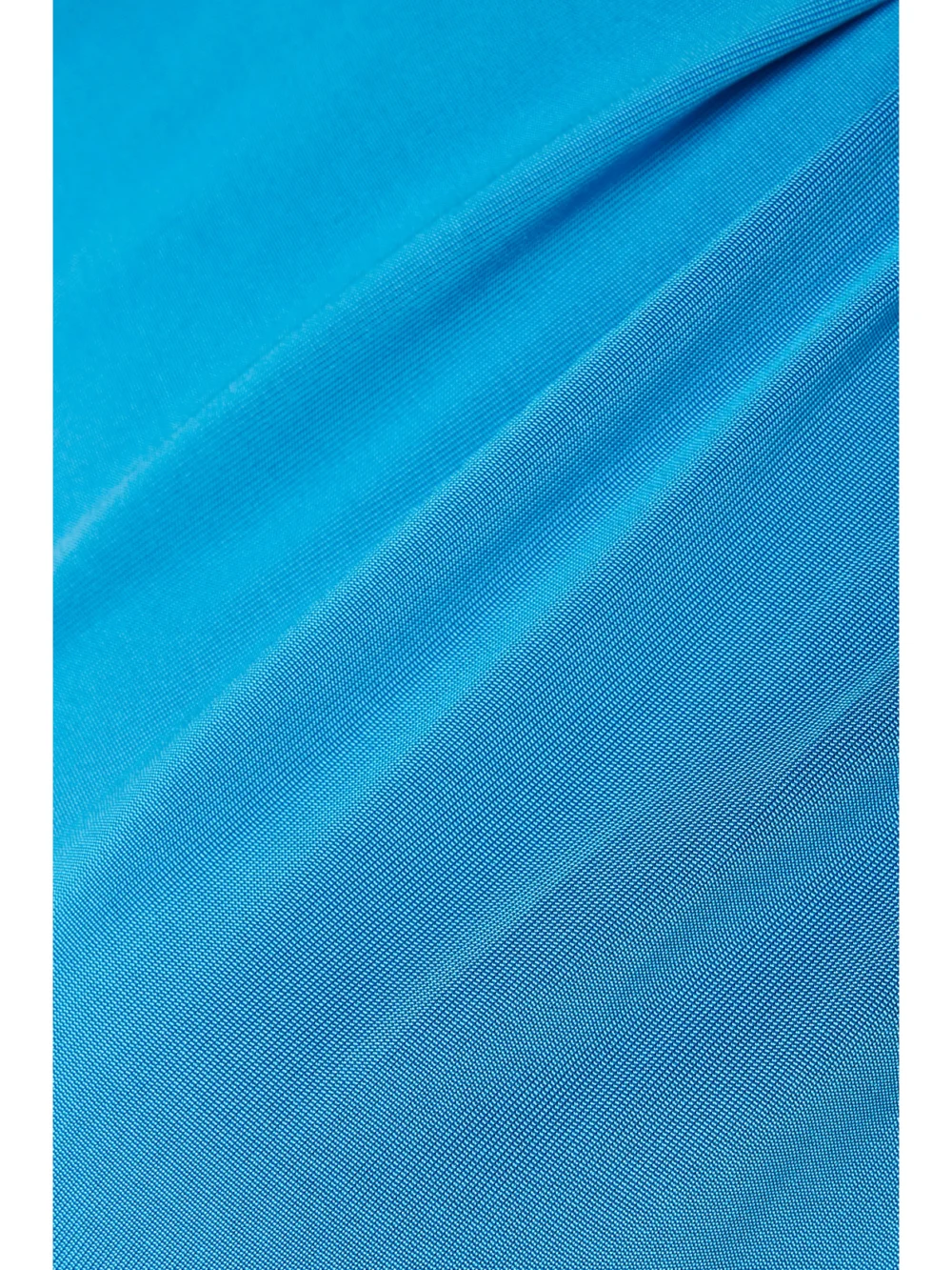 Close-up detail of the Et Ochs One-shoulder Cutout Ruched Stretch-jersey Gown
