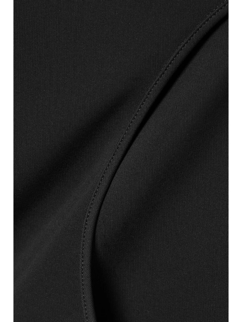 Close-up detail of the Et Ochs Paisley Layered Cutout Stretch-jersey Mini Dress