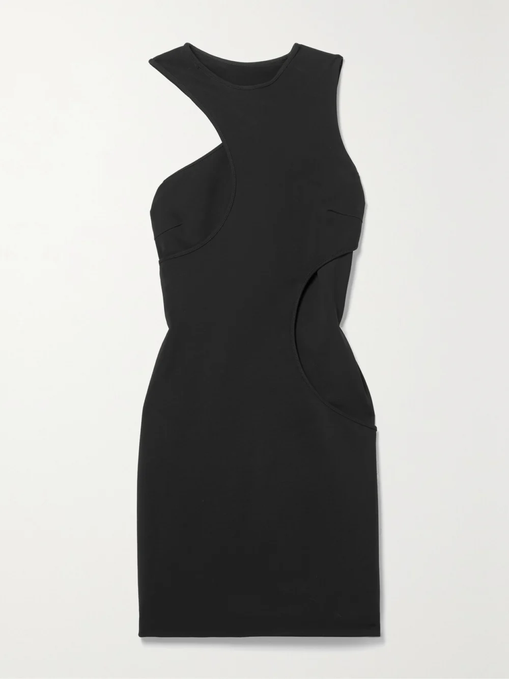 Et Ochs Paisley Layered Cutout Stretch-jersey Mini Dress in black