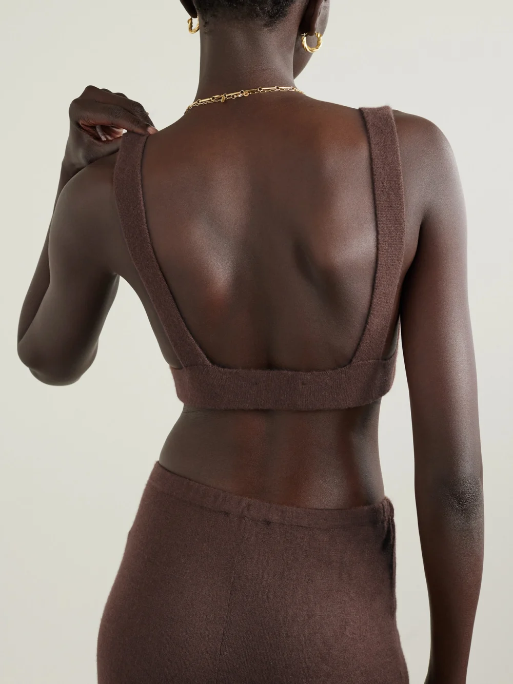 Back view of the Éterne Willa Cashmere Bralette
