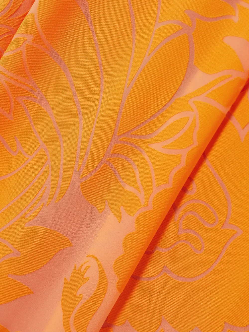 Close-up detail of the Etro Asymmetric Open-back Devoré-jersey Maxi Dress