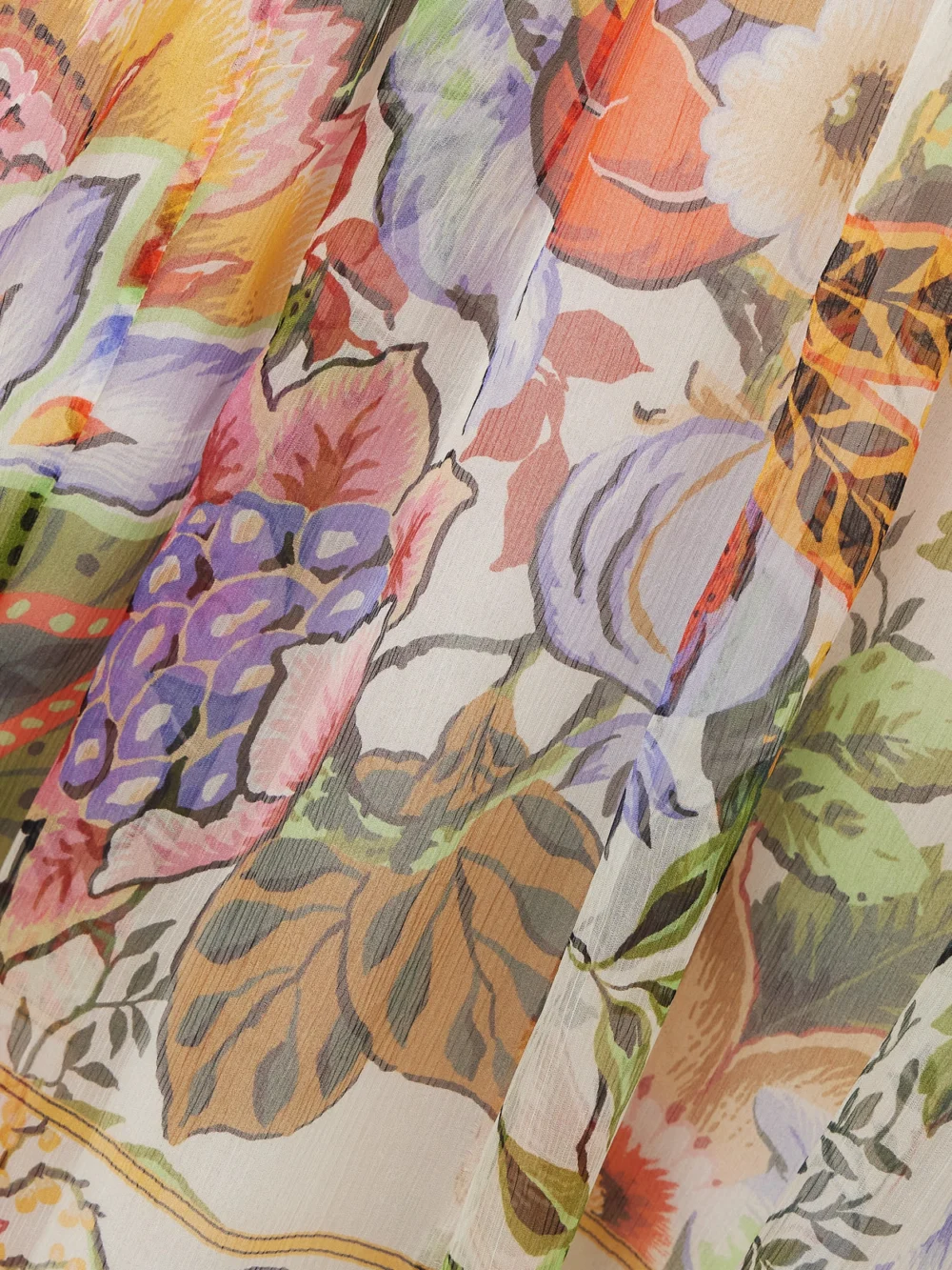 Close-up detail of the Etro Belted Floral-print Silk-crepon Maxi Dress