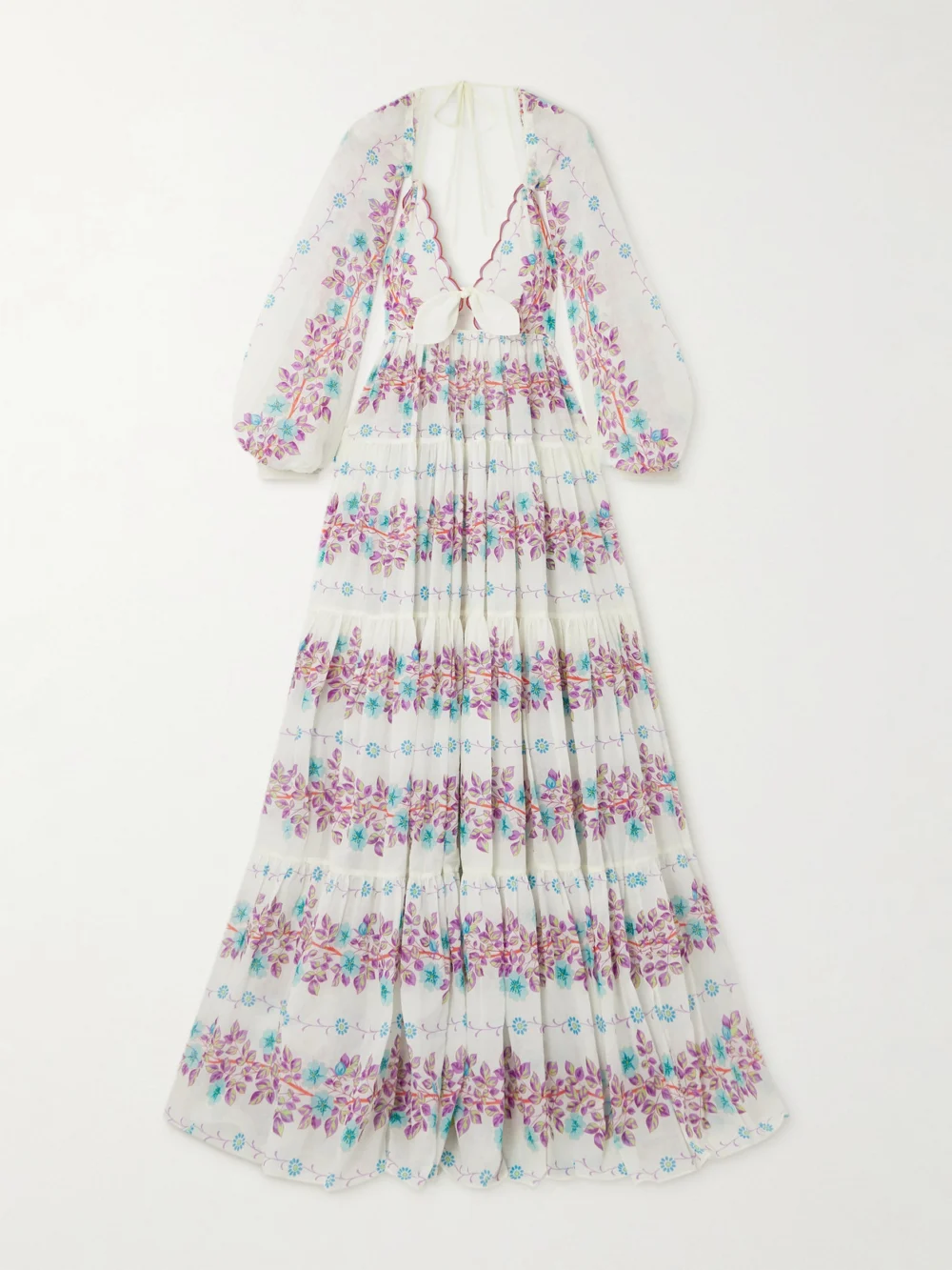 Etro Floral-print Cotton-gauze Maxi Dress in white