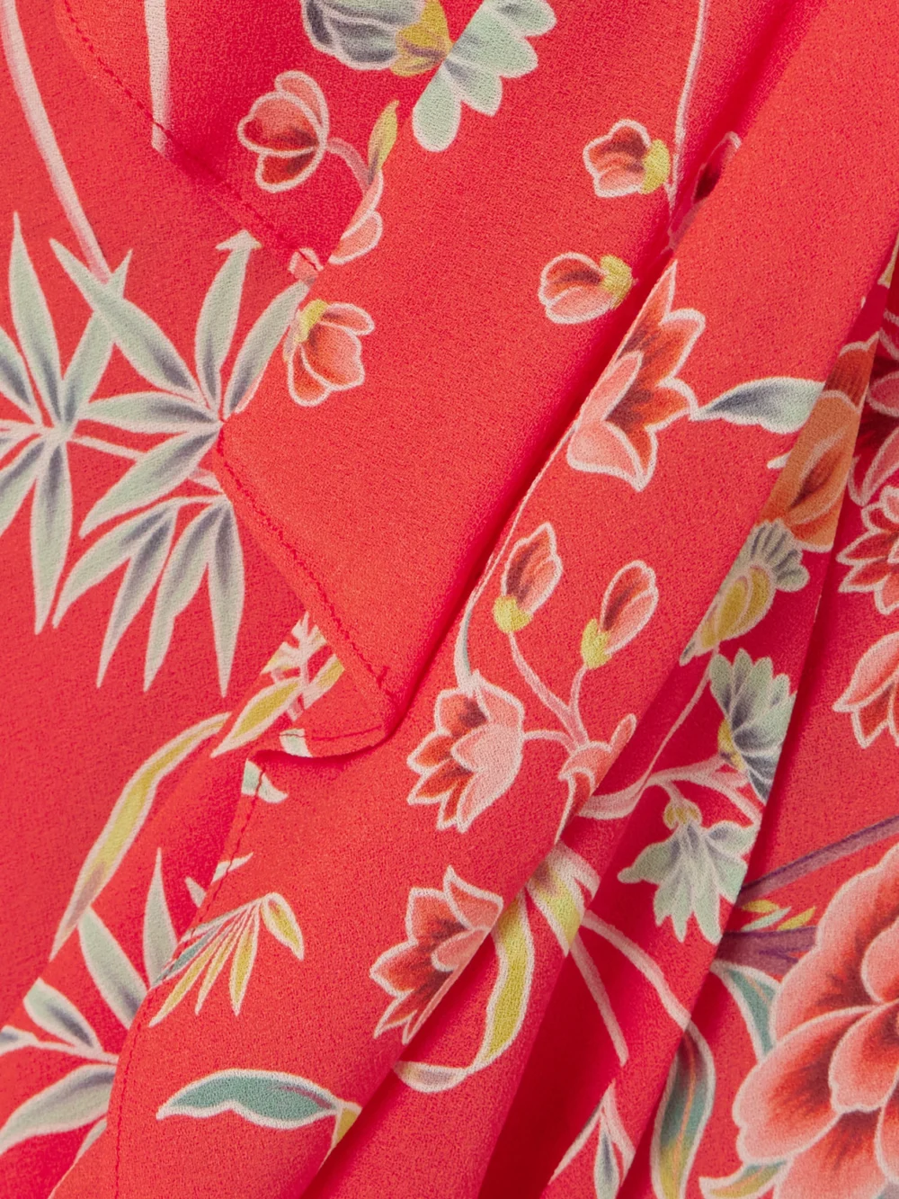 Close-up detail of the Etro Floral-print Crepe Midi Dress