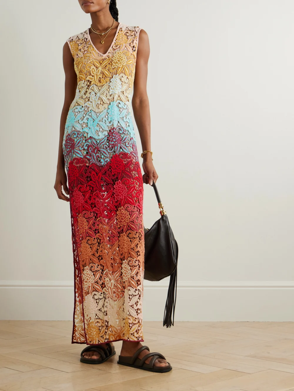 Etro Macramé Maxi Dress, worn by a model